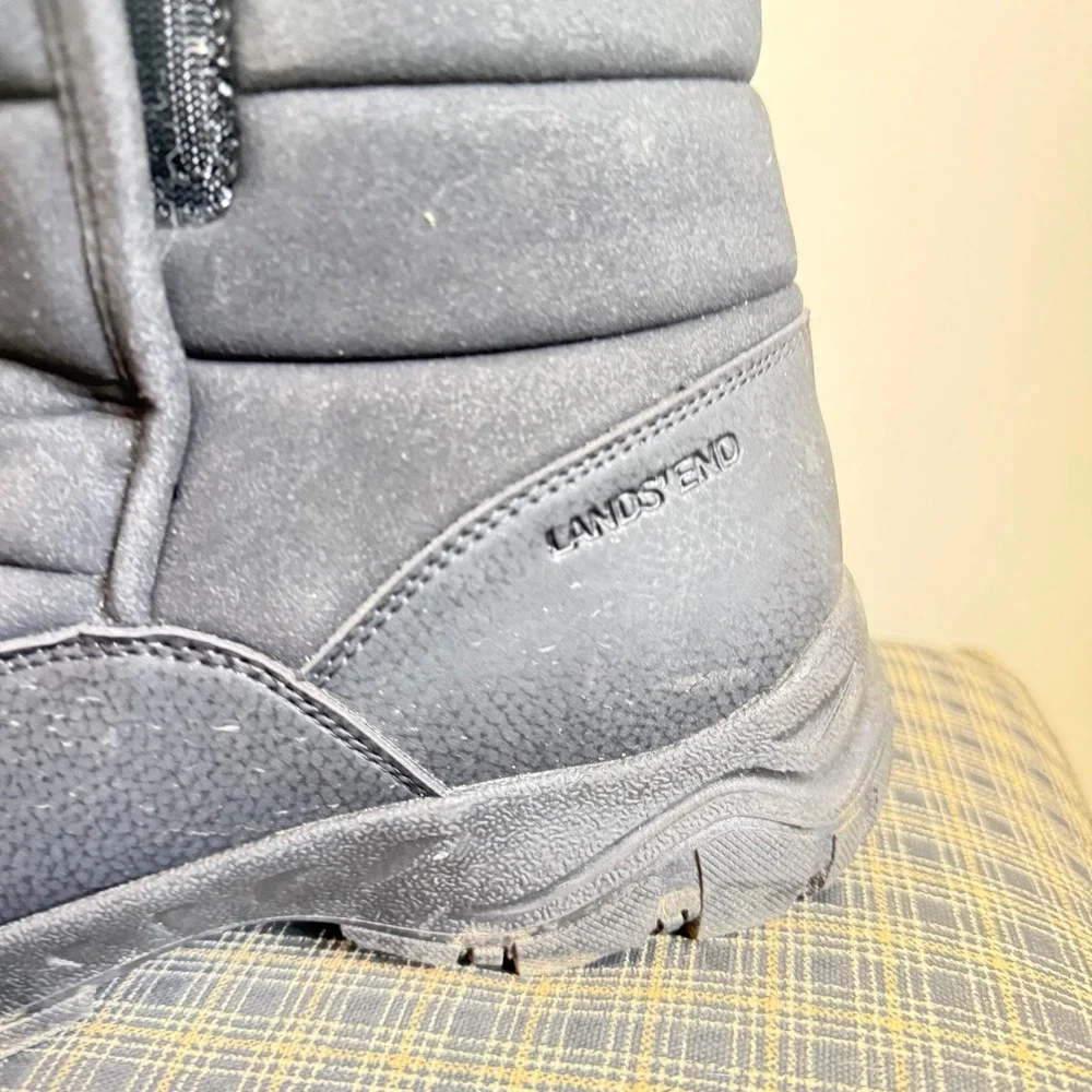 Lands' End Insulated Winter Snow Boots Size 12 Black